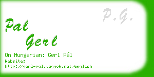 pal gerl business card
